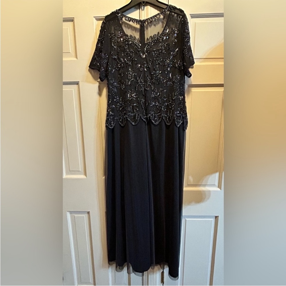Oleg Cassini Black Beaded Dress